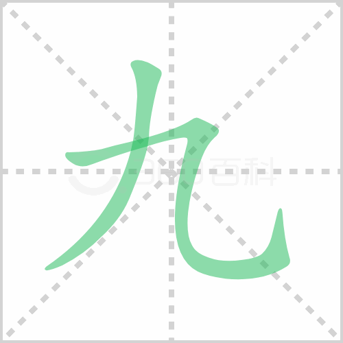 九的筆順