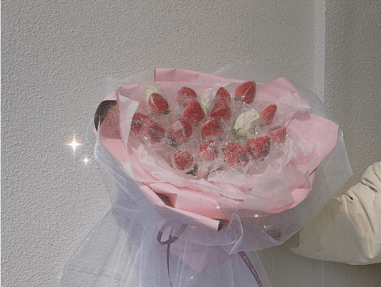 草莓花束文案句子