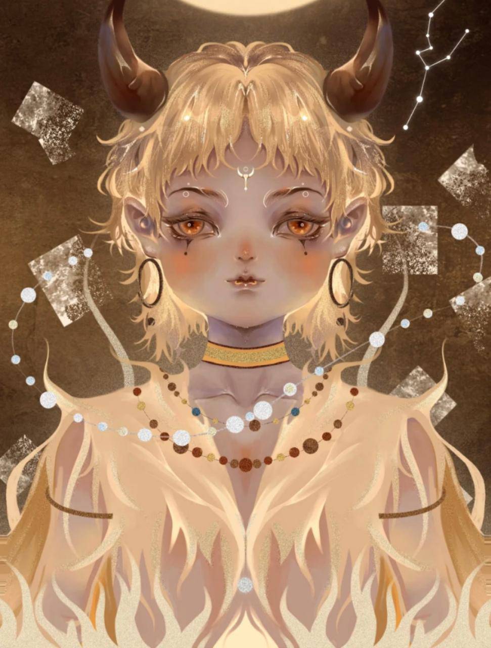 十二星座擬人小惡魔女生頭像