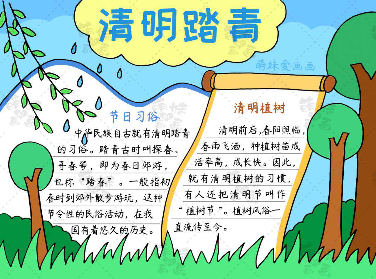 清明祭英烈手抄報模板