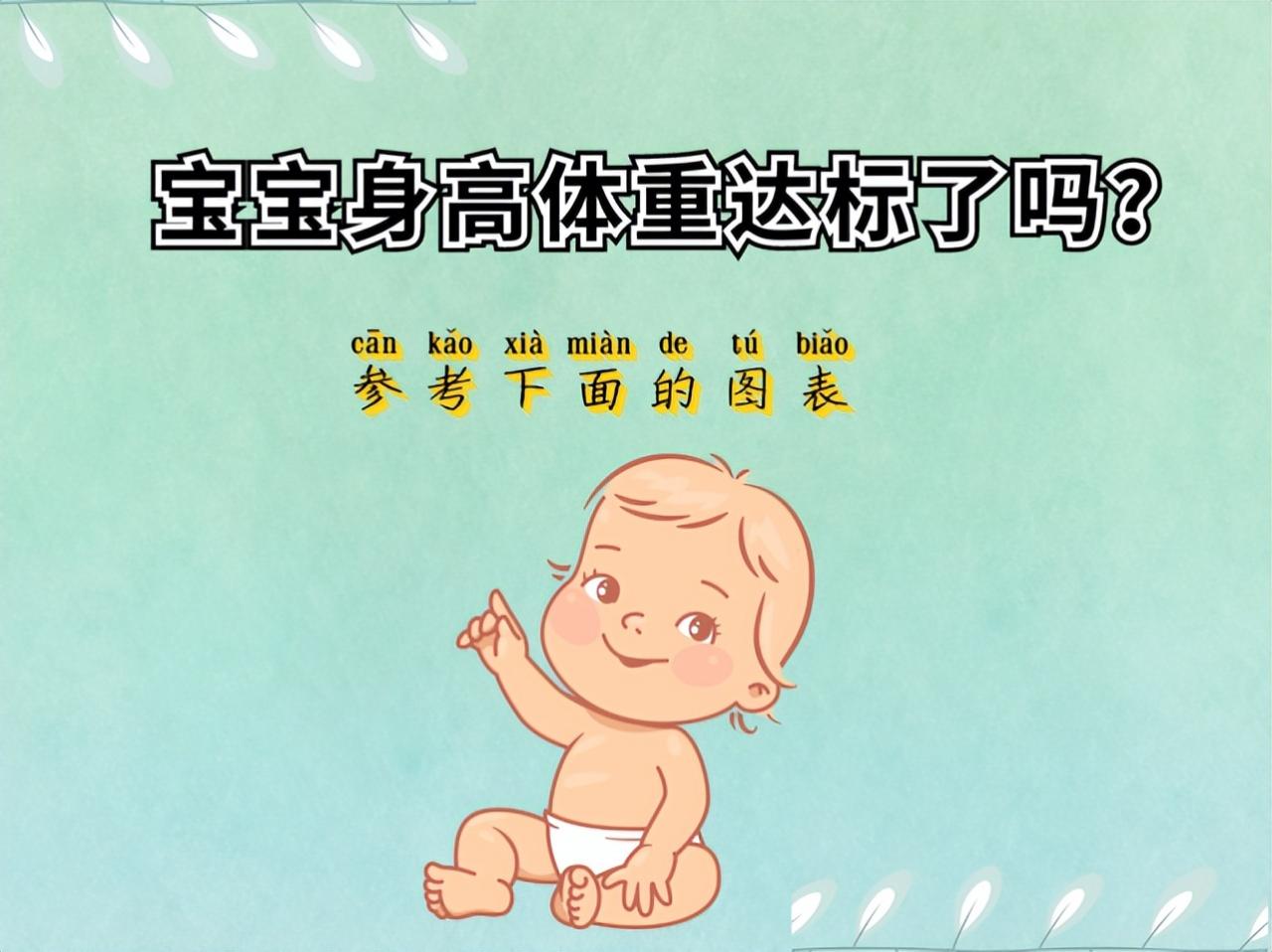 嬰兒體重增長標準表12個月(男女寶寶身高體重達標參考圖)