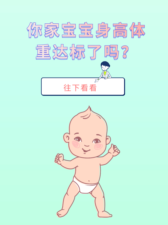嬰兒體重增長標準表12個月(男女寶寶身高體重達標參考圖)