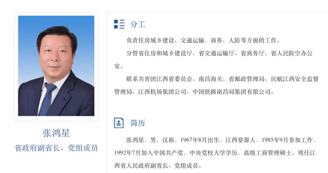 江西省副省長排名（江西省現任省長副省長名單）