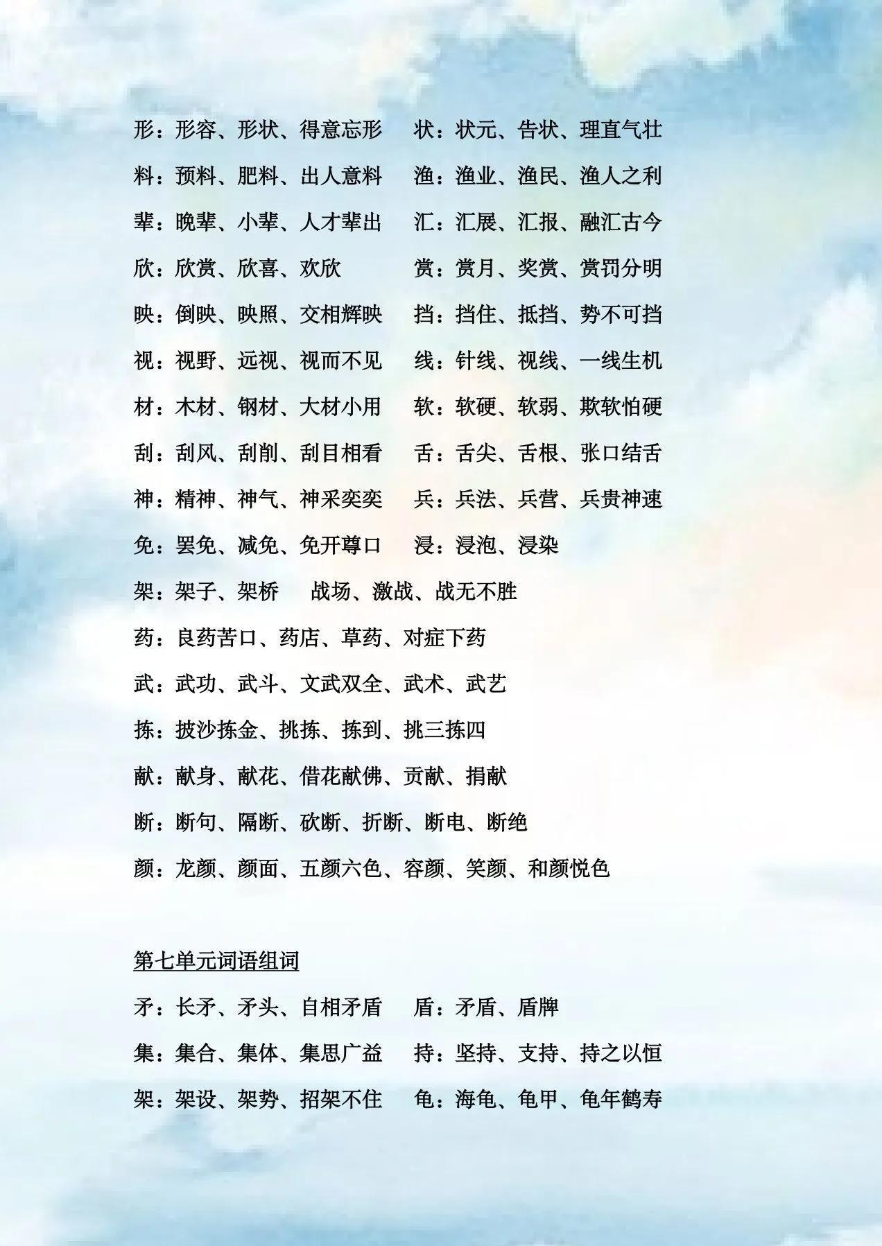 止字組詞有哪些(止字組詞)