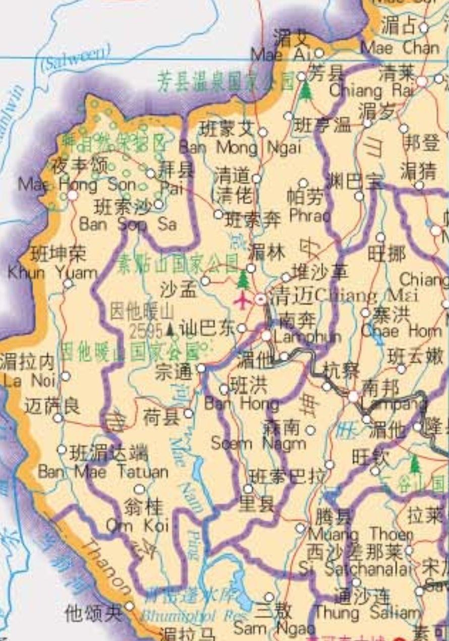 清邁旅游攻略 清邁旅游地圖