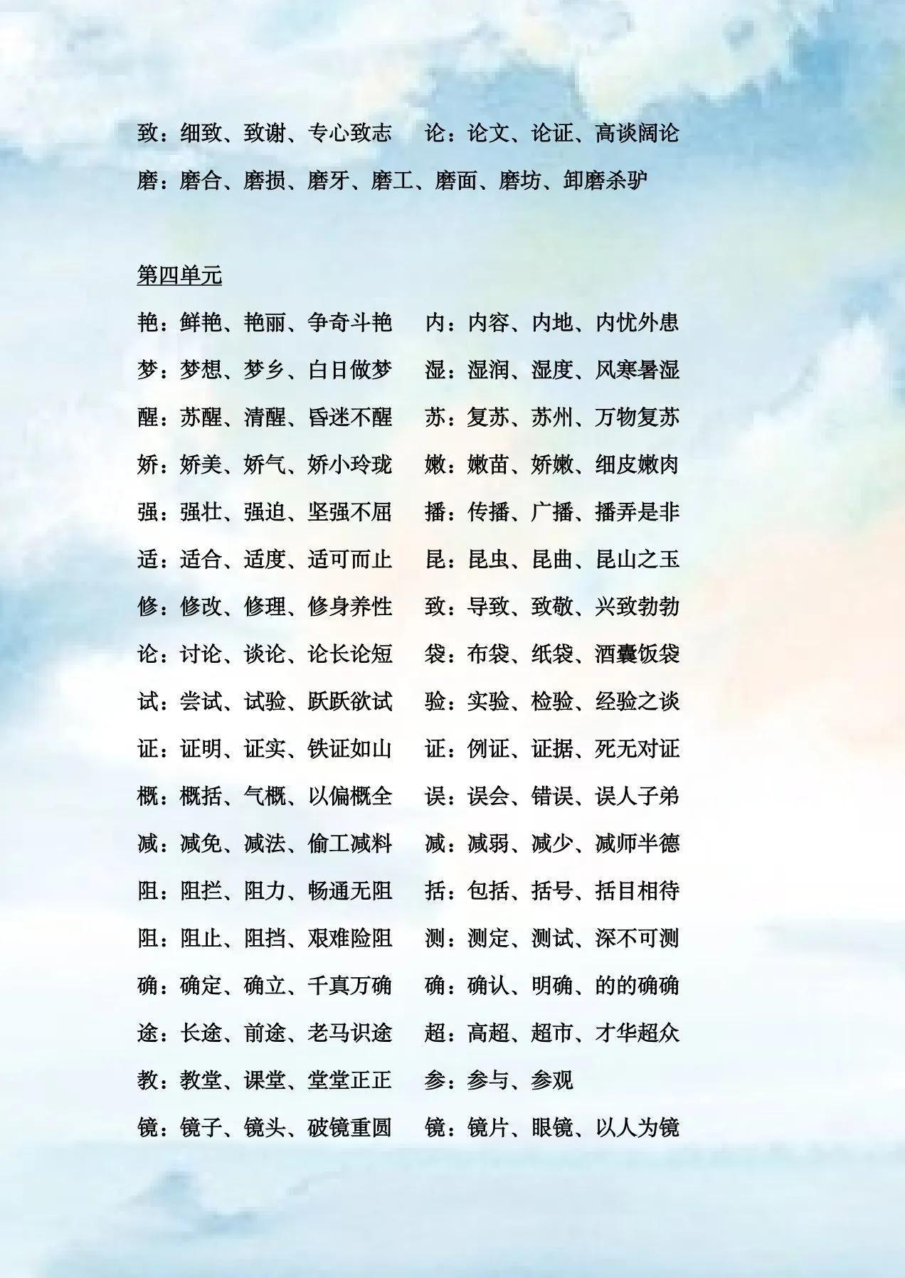 止字組詞有哪些(止字組詞)