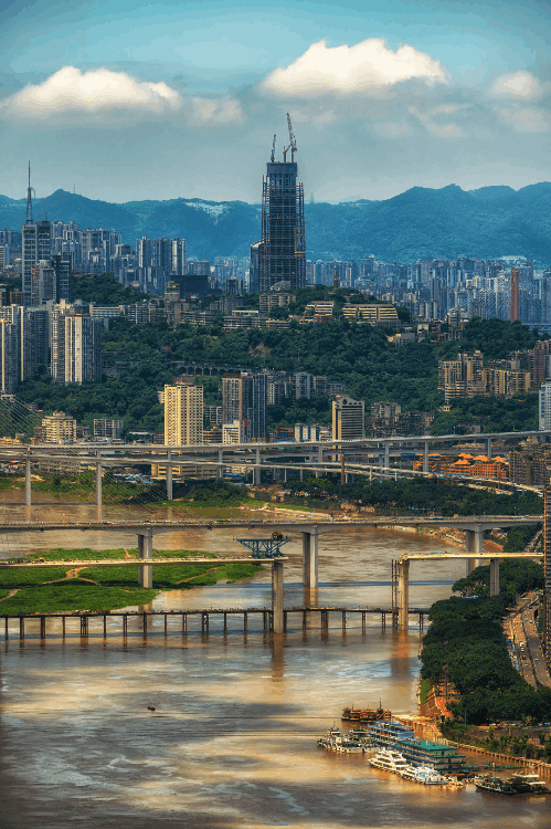 重慶最高建筑(高458米!鏡頭中的重慶在建第一高樓)