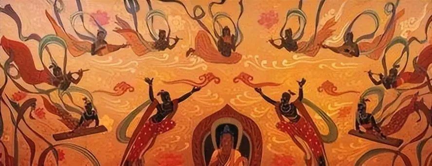 敦煌壁畫十二仙女圖介紹(敦煌壁畫飛天高清圖片)