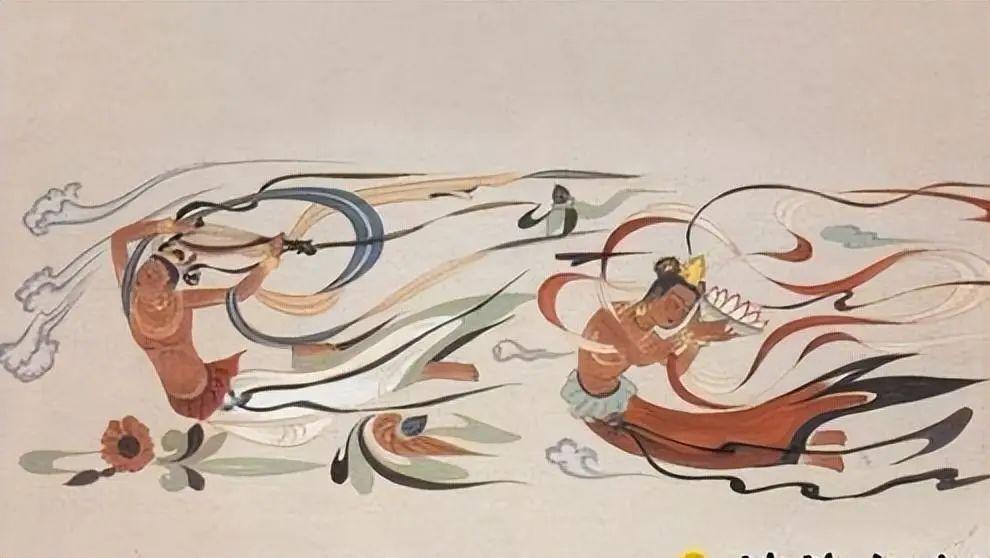 敦煌壁畫十二仙女圖介紹(敦煌壁畫飛天高清圖片)